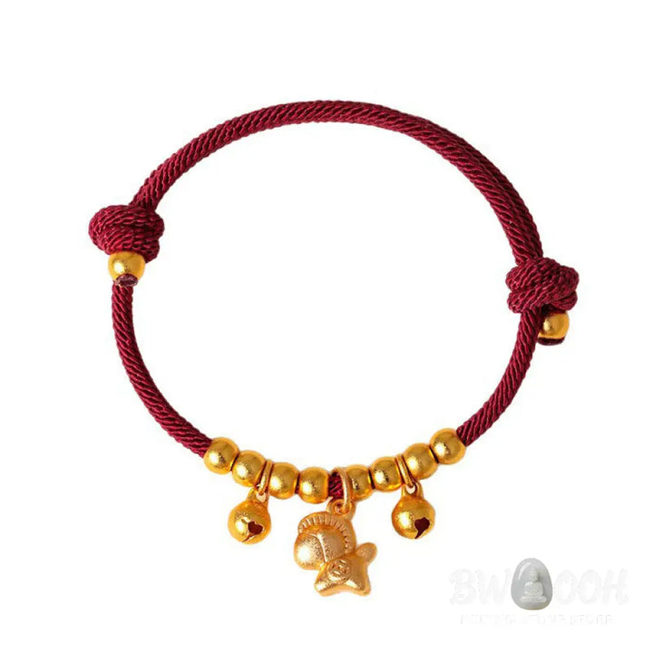 Buddha Stones Year Of The Horse Multiple Horse Styles Rope Luck Strength Adjustable Bracelet - Bracelet