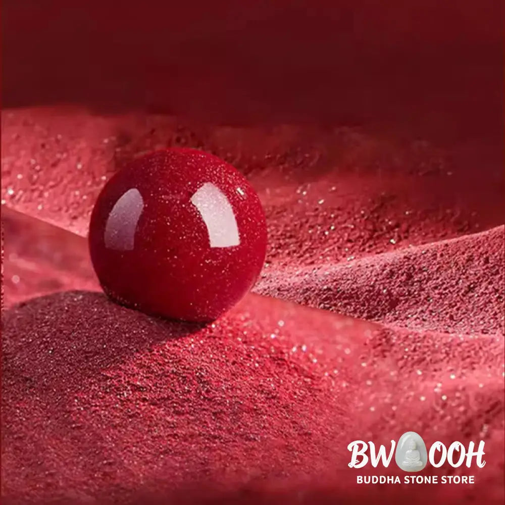 Buddha Stones Year Of The Horse Red Agate 999 Sterling Silver Cinnabar Calm Bracelet - Bracelet