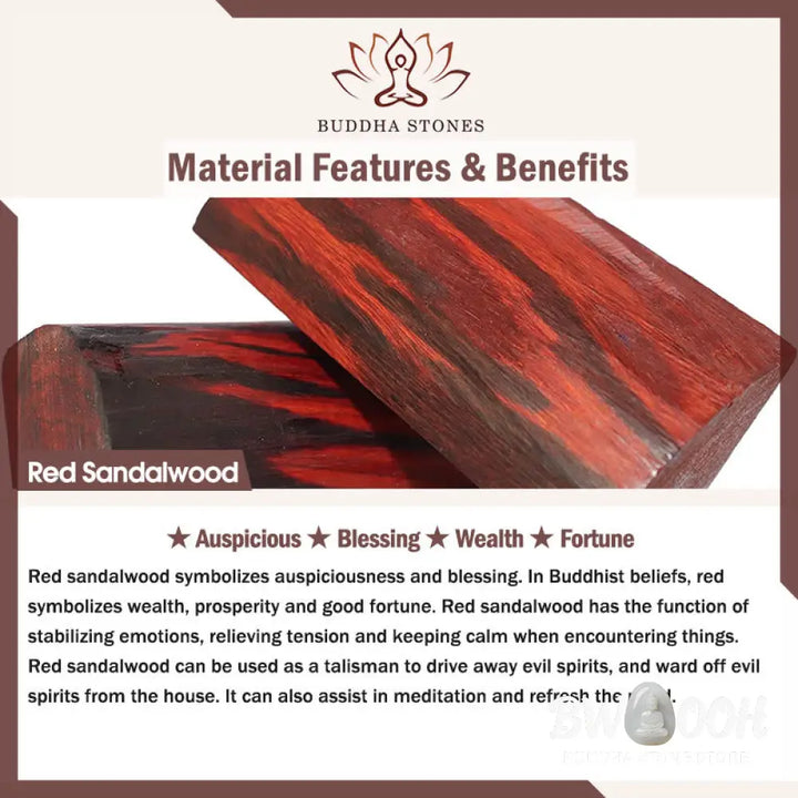 Buddha Stones Year Of The Horse Red Sandalwood Star Moon Bodhi Seed Blessing Key Chain - Key Chain
