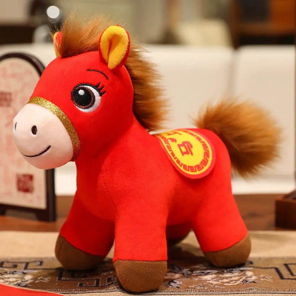 BWOOOH handcrafted Buddha statue - Year Of The Horse Red Standing Hors