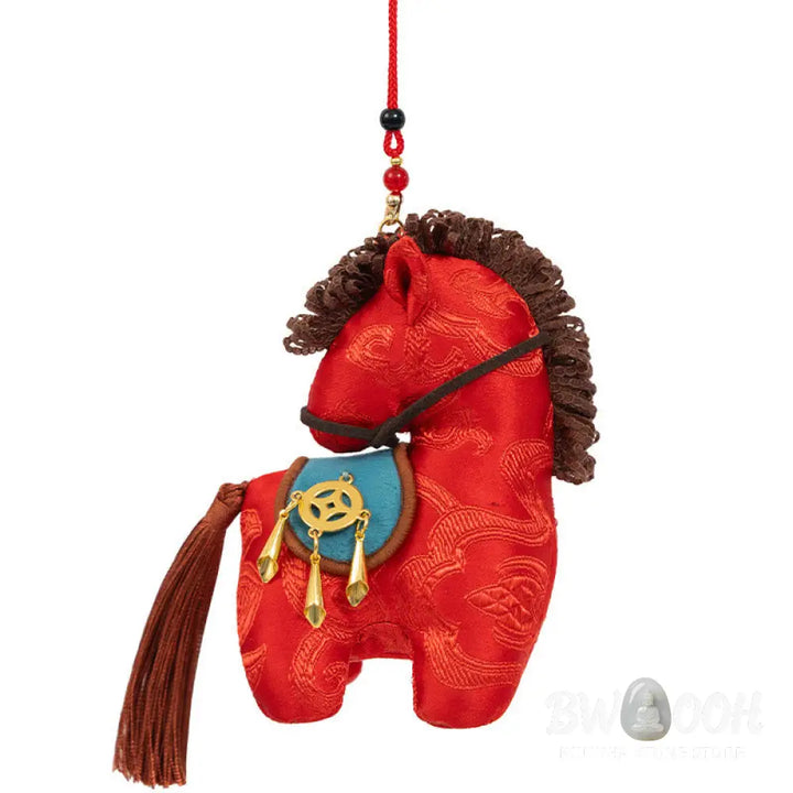 Buddha Stones Year Of The Horse Red String Embroidery Freedom Hanging Decoration - Hanging Decoration