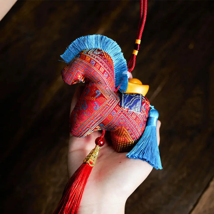BWOOOH Year Of The Horse Red String Embroidery Ingot Tass