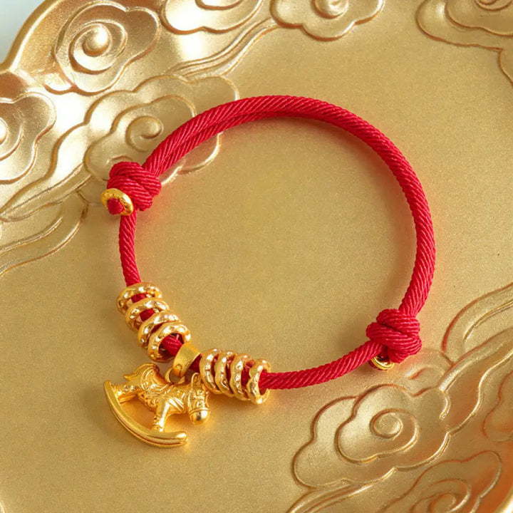 BWOOOH Year Of The Horse Simple Horse Circle Charm Rope F