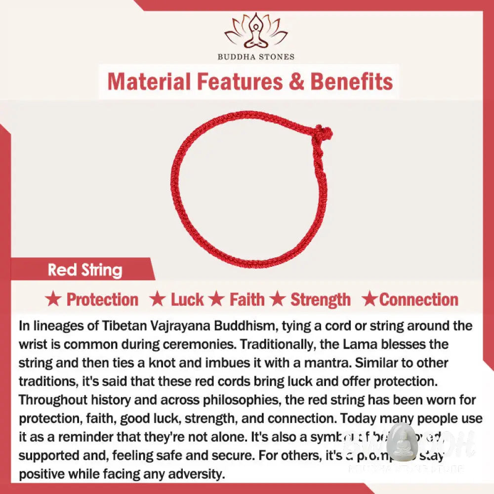 Buddha Stones Year Of The Horse Simple Horse Circle Charm Rope Faith Bracelet - Bracelet