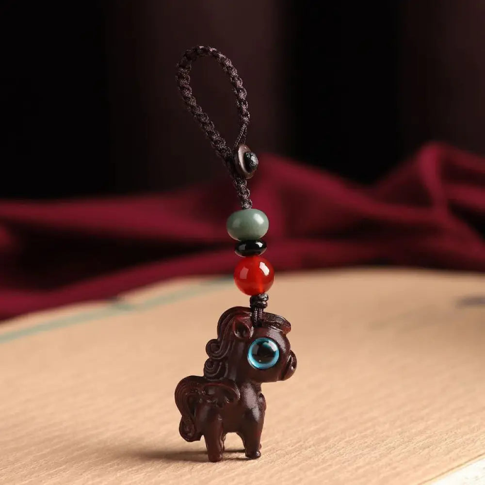 BWOOOH Year Of The Horse Small Leaf Red Sandalwood Green 