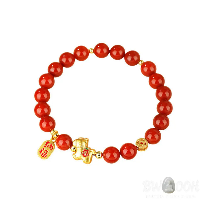 Buddha Stones Year Of The Horse South Red Agate Success Bracelet - Bracelet