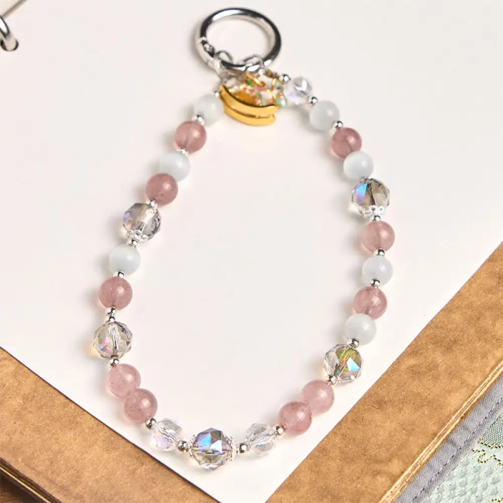BWOOOH Year of the Horse Strawberry Quartz White Cat's Ey