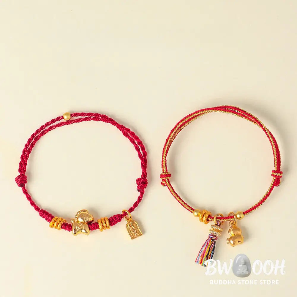 Buddha Stones Year Of The Horse Success Strength Braided String Adjustable Bracelet - Bracelet