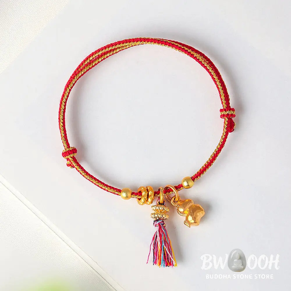Buddha Stones Year Of The Horse Success Strength Braided String Adjustable Bracelet - Bracelet