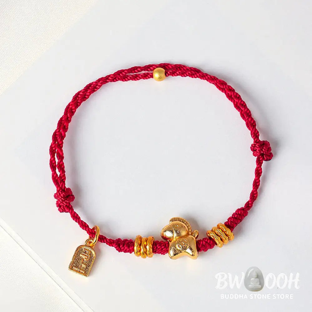 Buddha Stones Year Of The Horse Success Strength Braided String Adjustable Bracelet - Bracelet