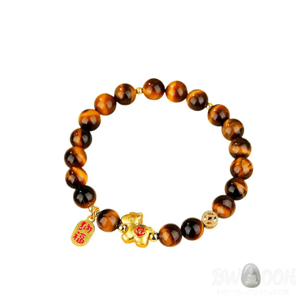 Buddha Stones Year Of The Horse Tiger Eye Courage Bracelet - Bracelet