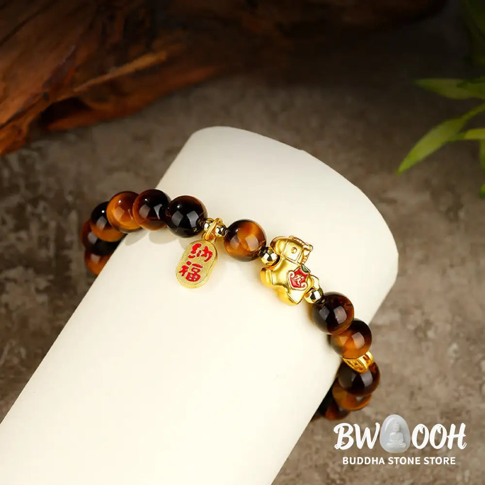 Buddha Stones Year Of The Horse Tiger Eye Courage Bracelet - Bracelet