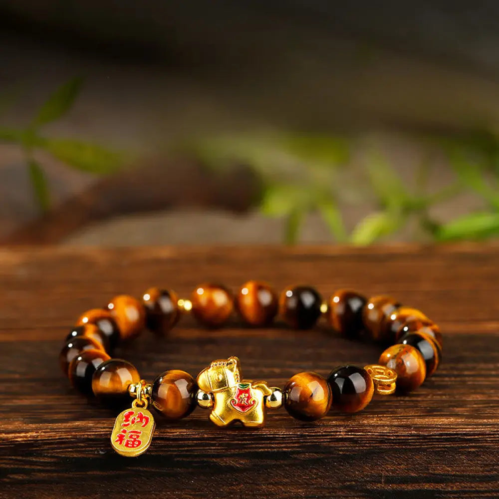 BWOOOH Year Of The Horse Tiger Eye Courage Bracelet