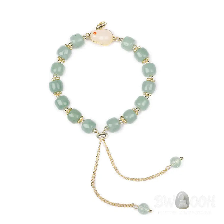 Buddha Stones Year of the Rabbit Natural Green Aventurine Luck Bead Bracelet - BWOOOH - Bracelet