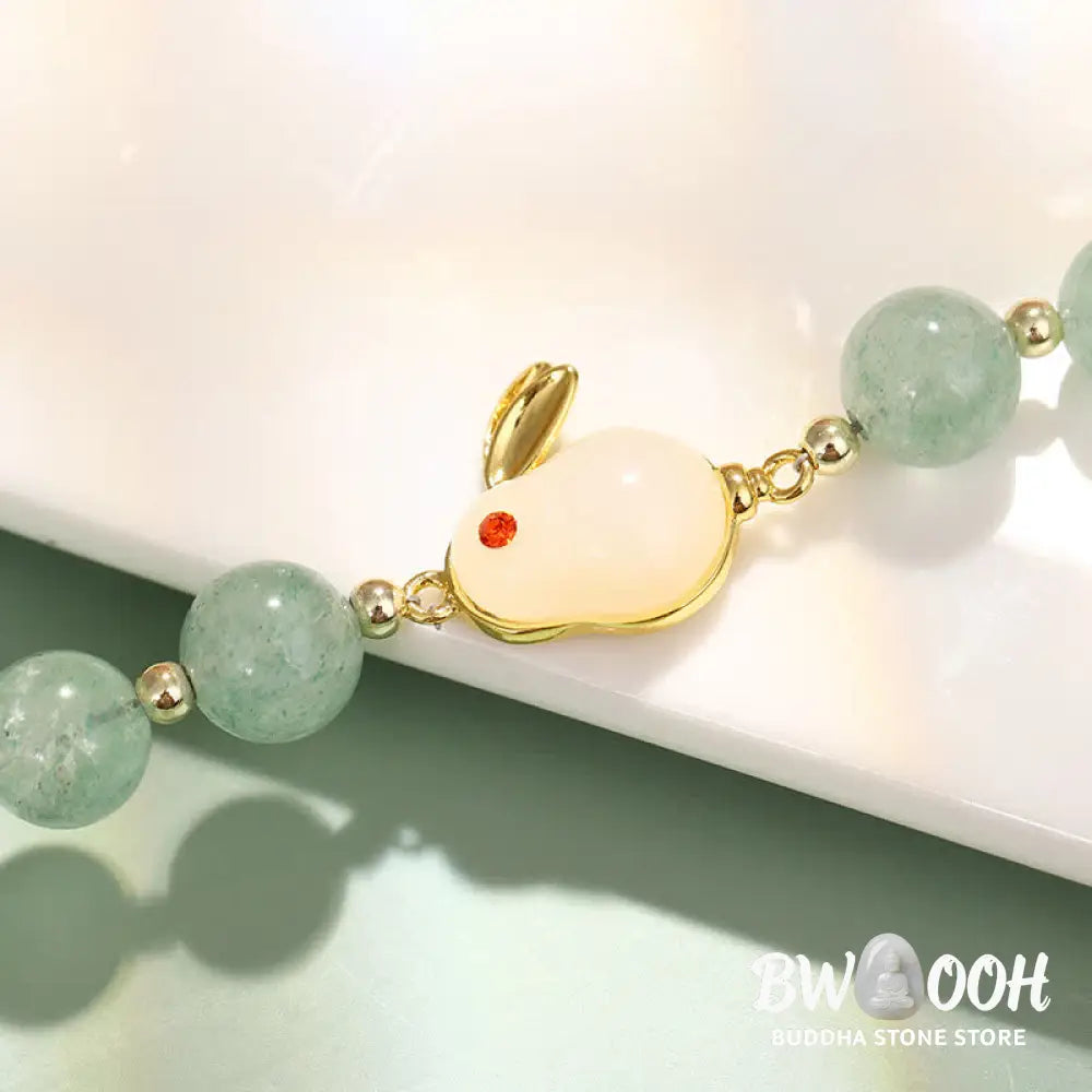 Buddha Stones Year of the Rabbit Natural Green Aventurine Luck Bead Bracelet - BWOOOH - Bracelet