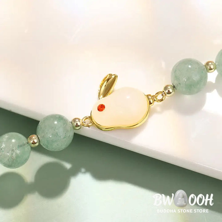 Buddha Stones Year of the Rabbit Natural Green Aventurine Luck Bead Bracelet - BWOOOH - Bracelet