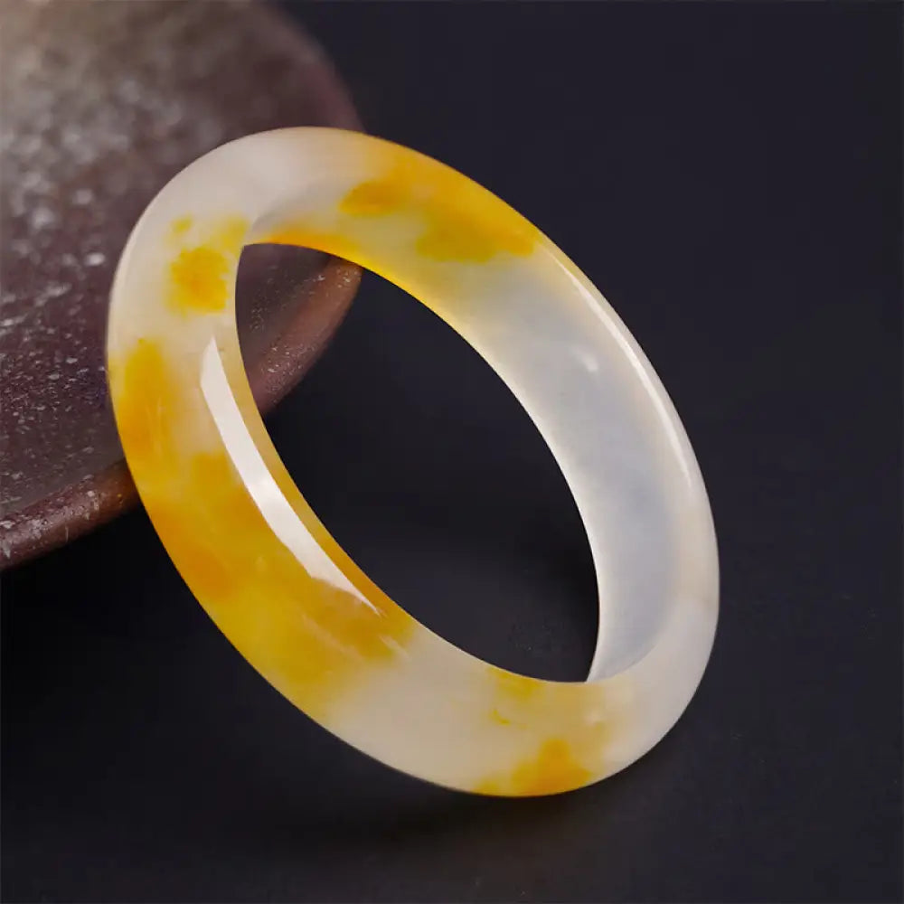 BWOOOH Yellow Chalcedony Harmony Positivity Bracelet Bangle - BWOOOH - 54mm - Bracelet Bangle