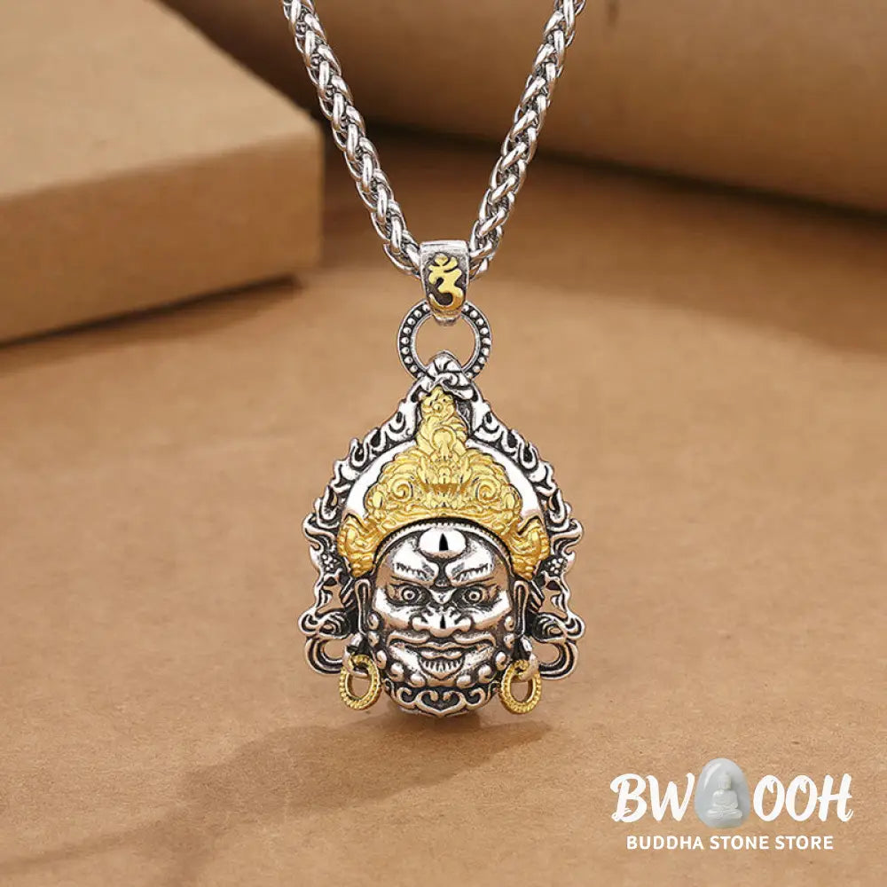 Buddha Stones Yellow God of Wealth Amulet Copper Luck Necklace Pendant - BWOOOH - Necklaces & Pendants
