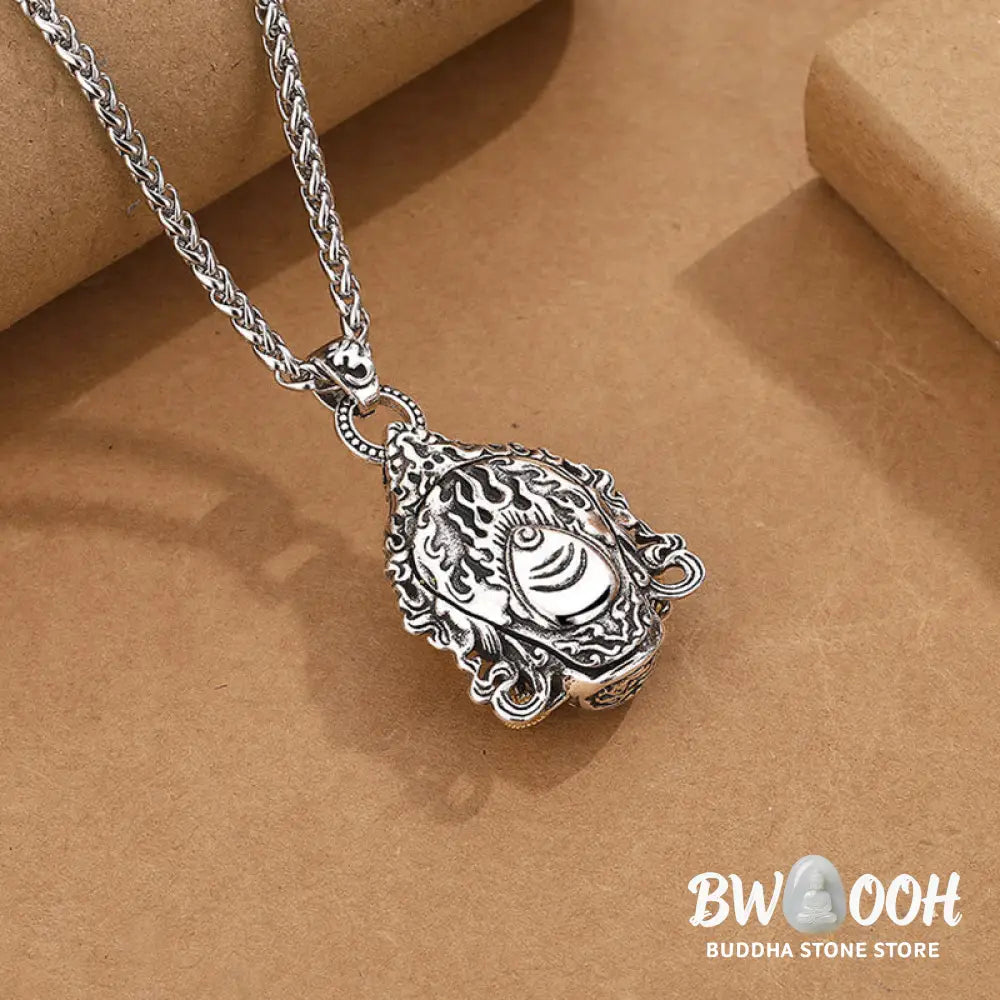 Buddha Stones Yellow God of Wealth Amulet Copper Luck Necklace Pendant - BWOOOH - Necklaces &amp; Pendants