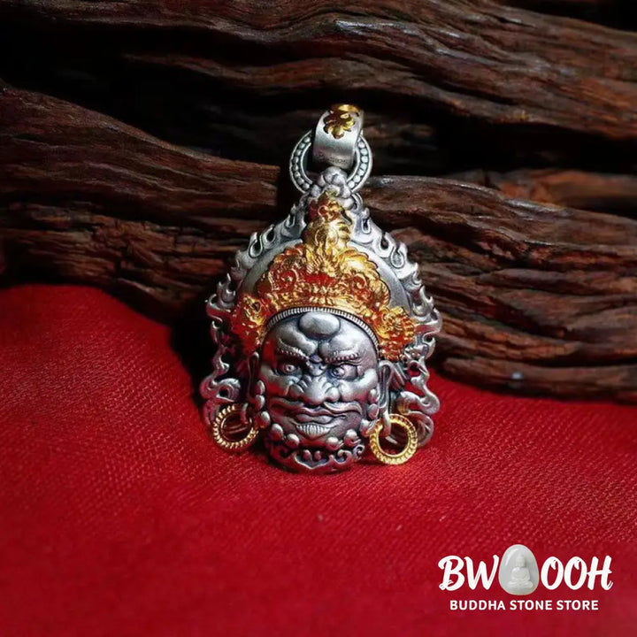 Buddha Stones Yellow God of Wealth Amulet Copper Luck Necklace Pendant - BWOOOH - Necklaces &amp; Pendants