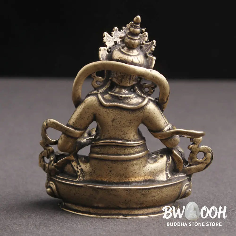 BWOOOH Yellow Jambhala Bodhisattva Figurine Serenity Copper Statue Decoration - 56*65mm - Decorations