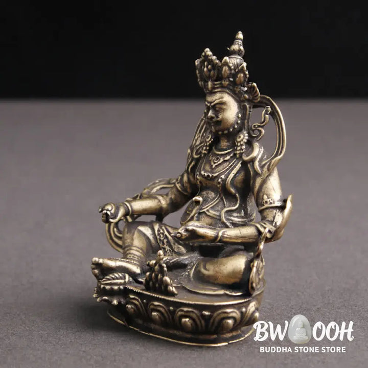 BWOOOH Yellow Jambhala Bodhisattva Figurine Serenity Copper Statue Decoration - 56*65mm - Decorations