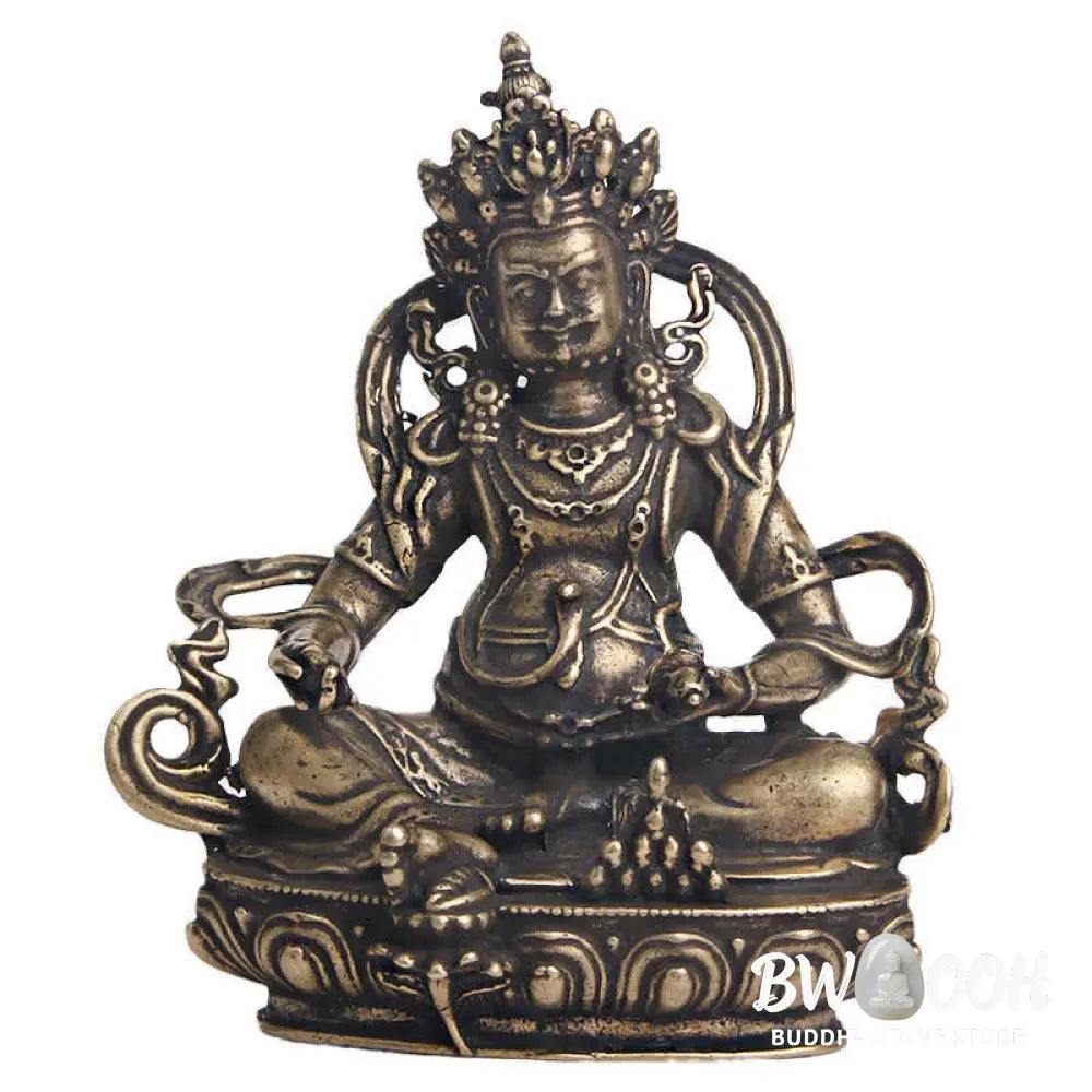 BWOOOH Yellow Jambhala Bodhisattva Figurine Serenity Copper Statue Decoration - 56*65mm - Decorations