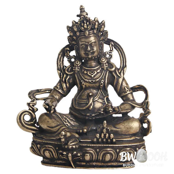 BWOOOH Yellow Jambhala Bodhisattva Figurine Serenity Copper Statue Decoration - 56*65mm - Decorations