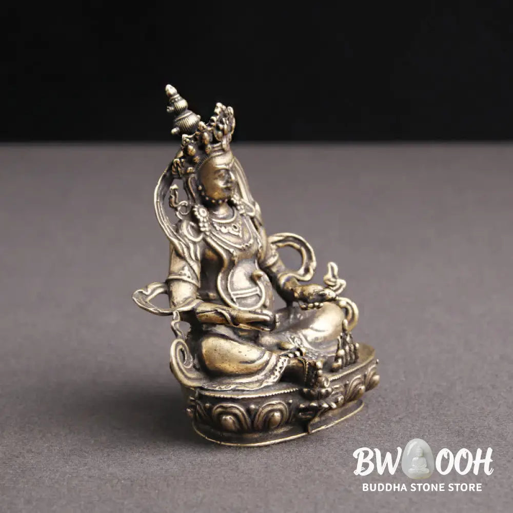 BWOOOH Yellow Jambhala Bodhisattva Figurine Serenity Copper Statue Decoration - 56*65mm - Decorations