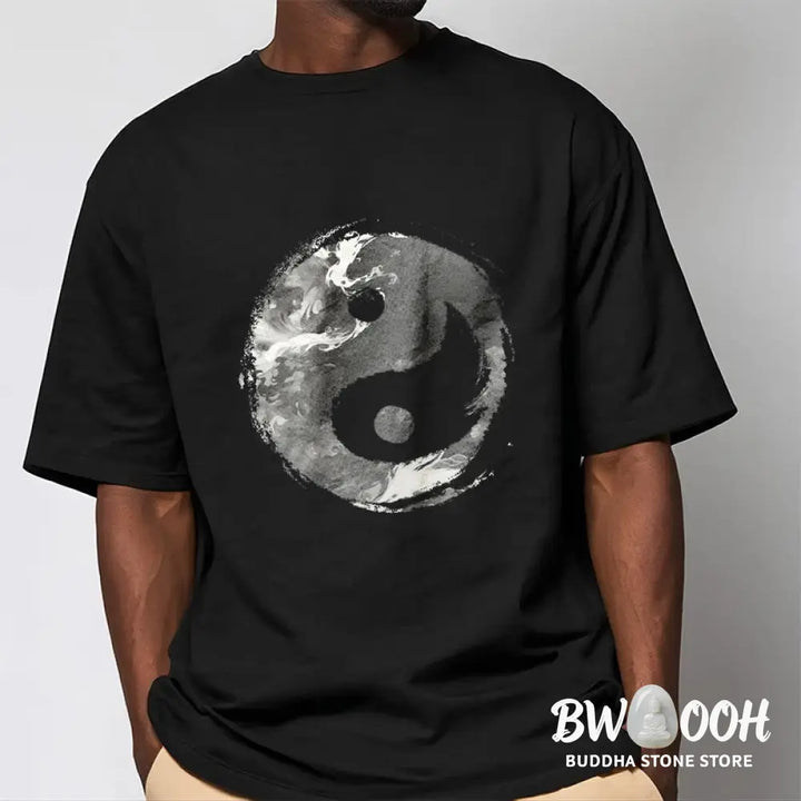 Buddha Stones Yin Yang Cotton Tee T-shirt - T-Shirts