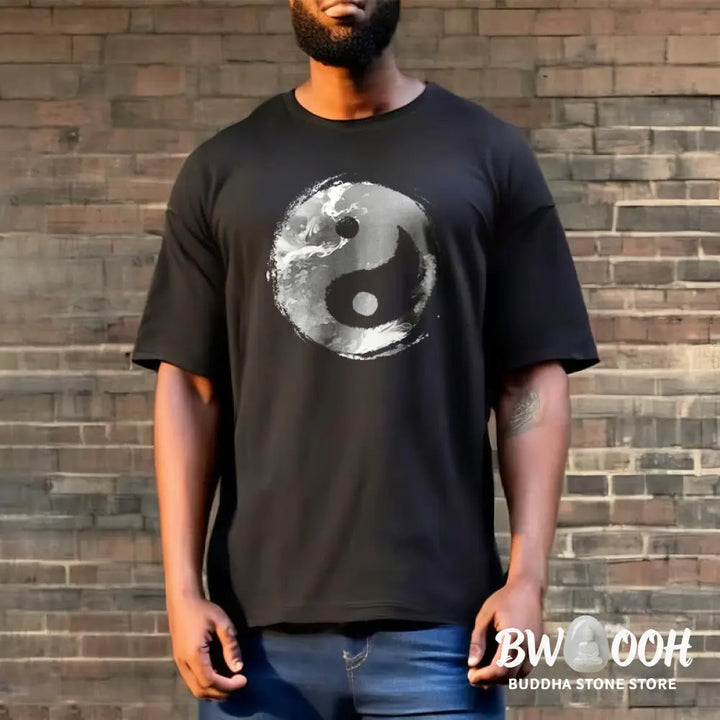 Buddha Stones Yin Yang Cotton Tee T-shirt - T-Shirts