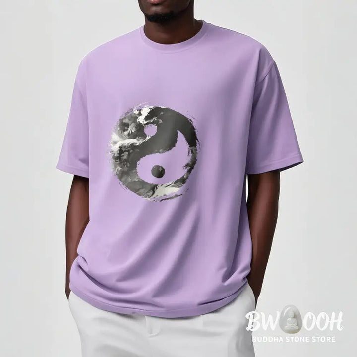 Buddha Stones Yin Yang Cotton Tee T-shirt - T-Shirts