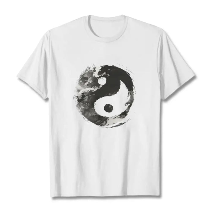 BWOOOH printed yoga pants - Yin Yang Cotton Tee T-shirt