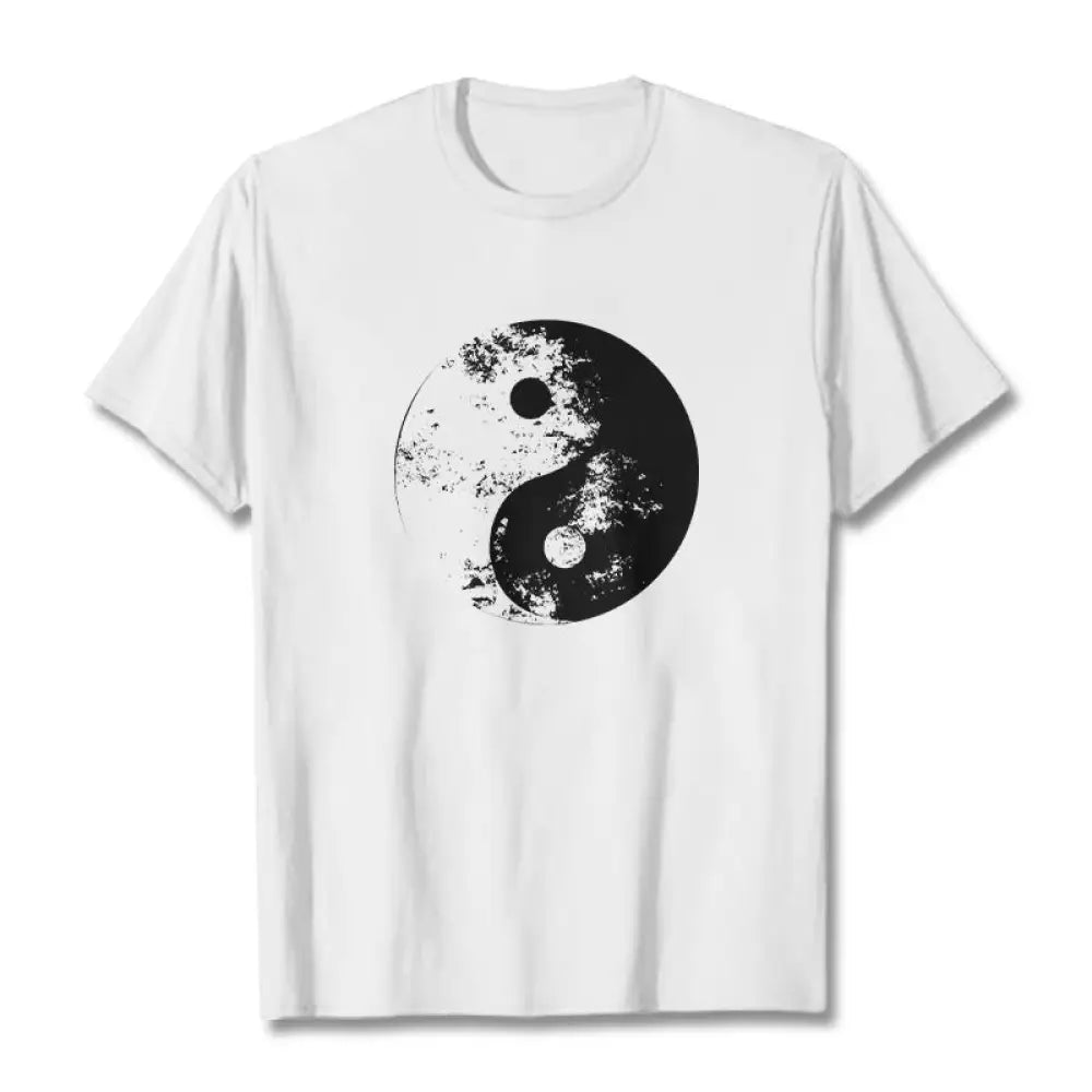 BWOOOH printed yoga pants - Yin Yang Tai Chi Pattern Cotton Tee T-sh