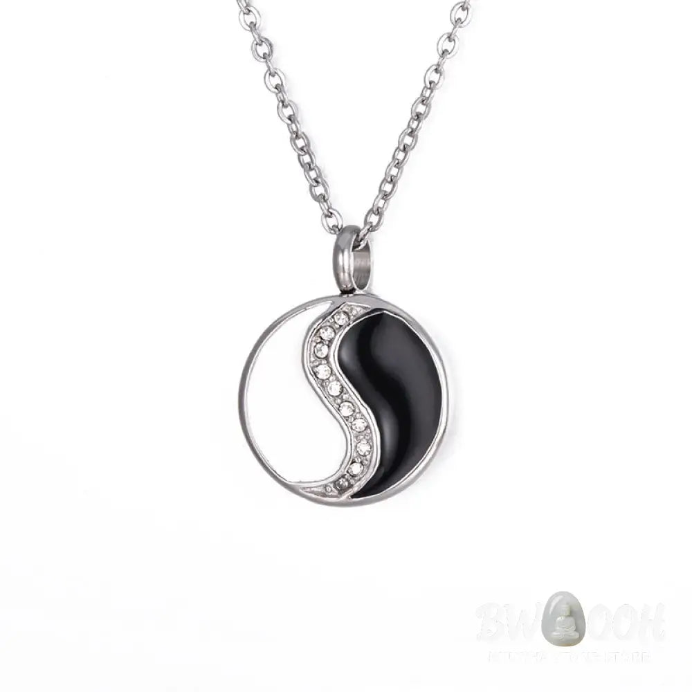 Buddha Stones Yin Yang Titanium Steel Harmony Necklace Pendant - BWOOOH - Titanium Steel YIN YANG - Necklaces &amp; Pendants