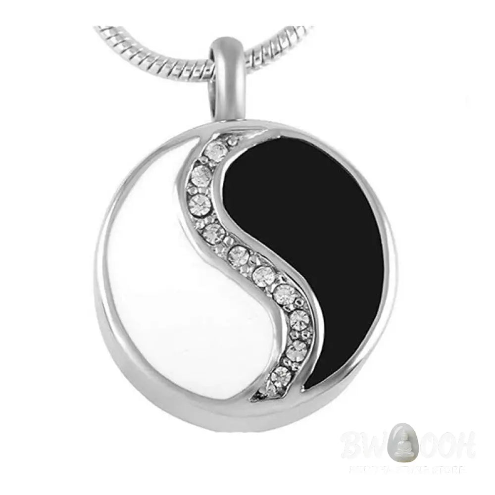 Buddha Stones Yin Yang Titanium Steel Harmony Necklace Pendant - BWOOOH - Titanium Steel YIN YANG - Necklaces &amp; Pendants