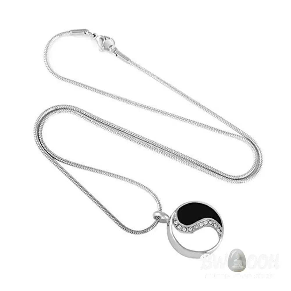 Buddha Stones Yin Yang Titanium Steel Harmony Necklace Pendant - BWOOOH - Titanium Steel YIN YANG - Necklaces &amp; Pendants