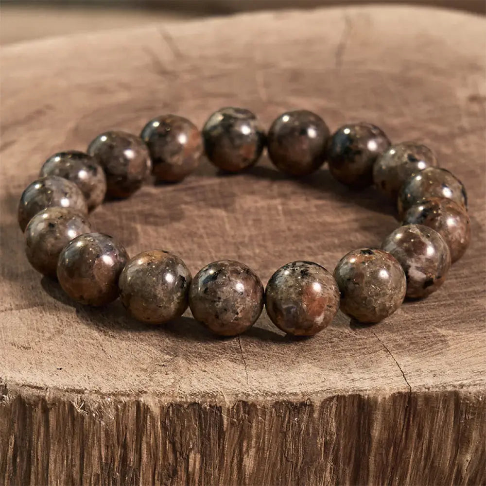 Buddha Stones Yooperlite Creativity Bracelet - BWOOOH - Yooperlite(Wrist Circumference: 14-16cm) / 12mm - Bracelet