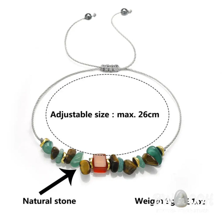 Buddha Stones You Can Do It Green Aventurine Tiger Eye Carnelian Luck Bracelet - BWOOOH - You Can Do It(Wrist