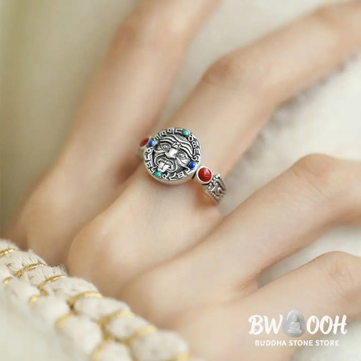 Buddha Stones Zakiram Copper Adjustable Wealth Open Ring - Copper Zakiram(Wealth♥Luck) - Ring