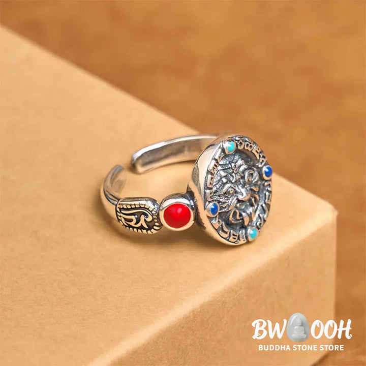 Buddha Stones Zakiram Copper Adjustable Wealth Open Ring - Copper Zakiram(Wealth♥Luck) - Ring