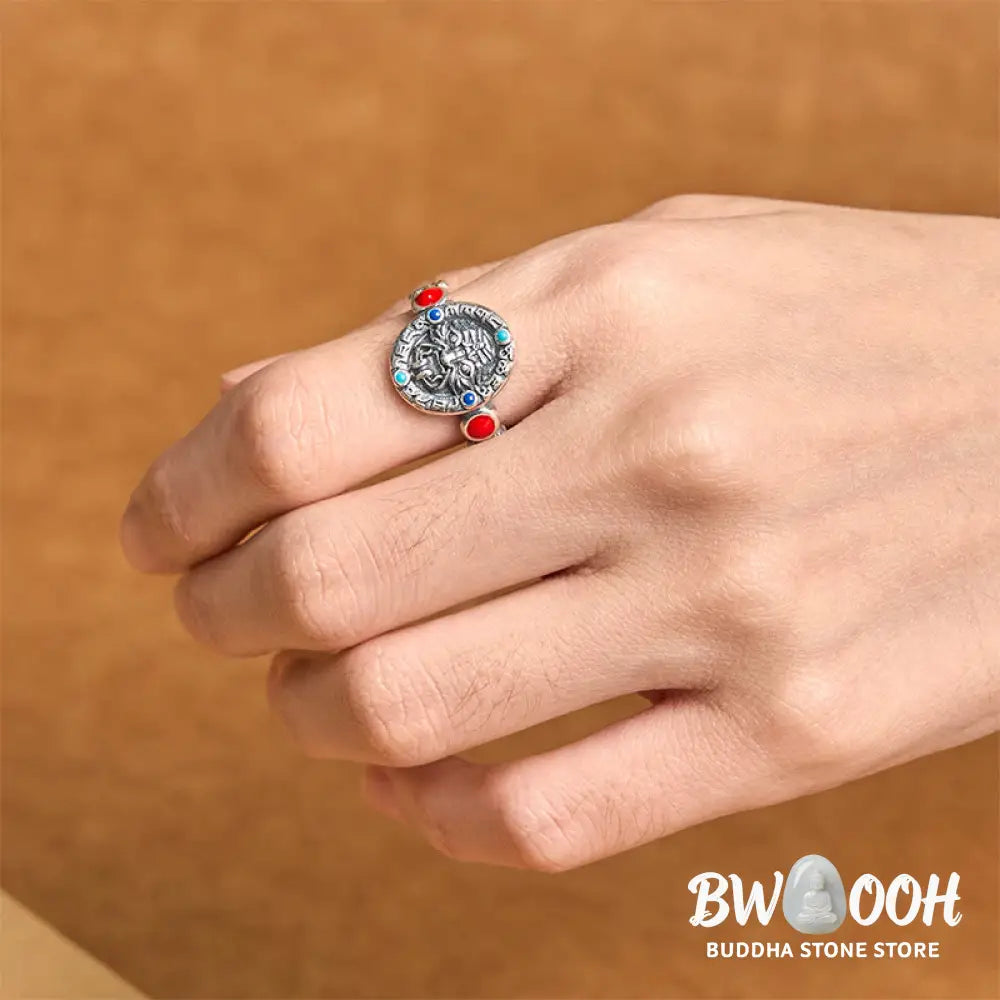 Buddha Stones Zakiram Copper Adjustable Wealth Open Ring - Copper Zakiram(Wealth♥Luck) - Ring