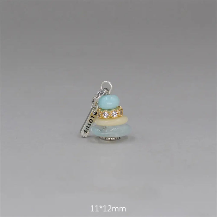 Buddha Stones Zen Cairn Labradorite Various Crystals Calm Pendant Necklace - BWOOOH - Amazonite&amp;Topaz&amp;Aquamarine