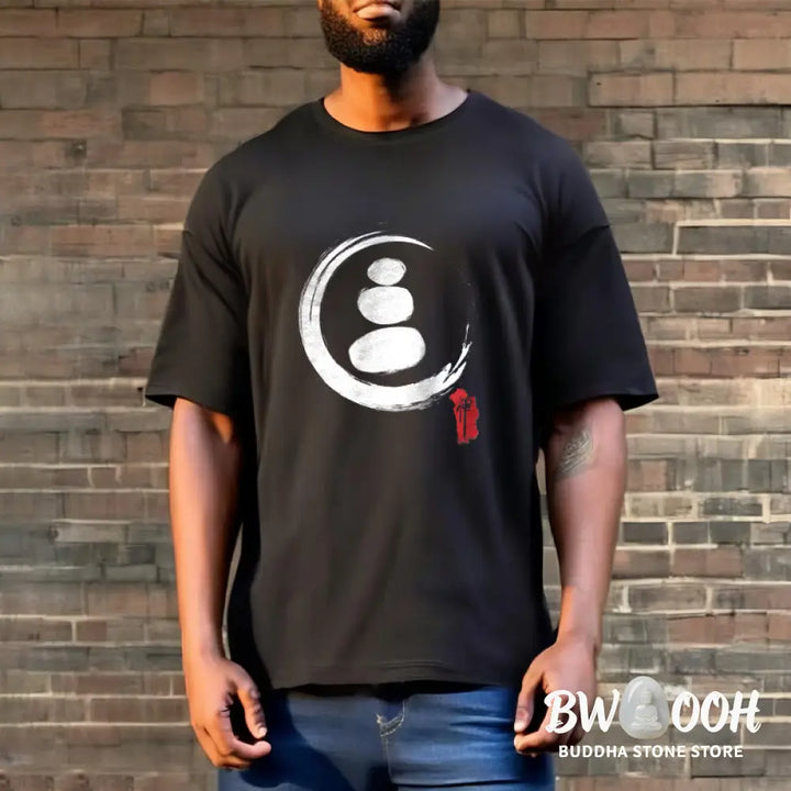 Buddha Stones Zen Circles Cotton Tee T-shirt - T-Shirts