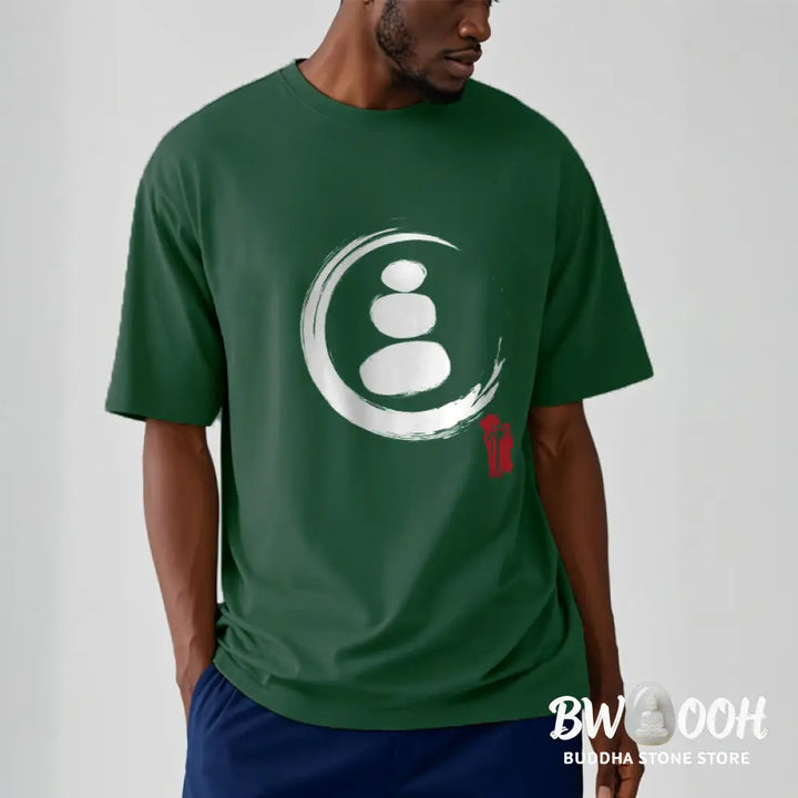Buddha Stones Zen Circles Cotton Tee T-shirt - T-Shirts