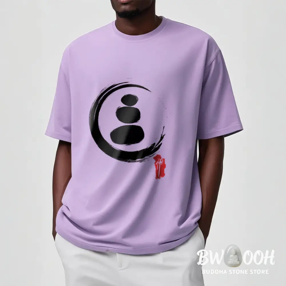 Buddha Stones Zen Circles Cotton Tee T-shirt - T-Shirts