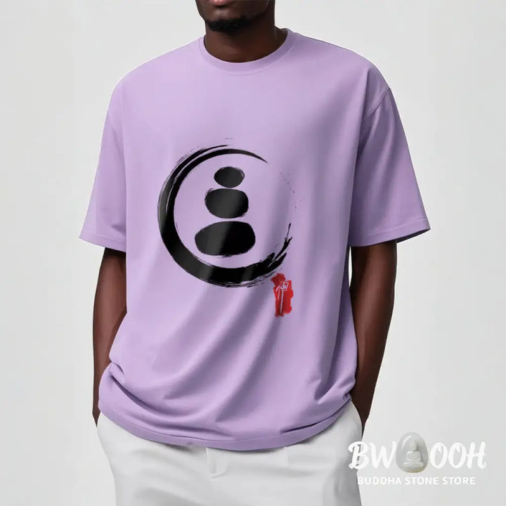 Buddha Stones Zen Circles Cotton Tee T-shirt - T-Shirts