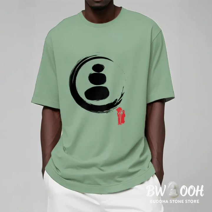 Buddha Stones Zen Circles Cotton Tee T-shirt - T-Shirts