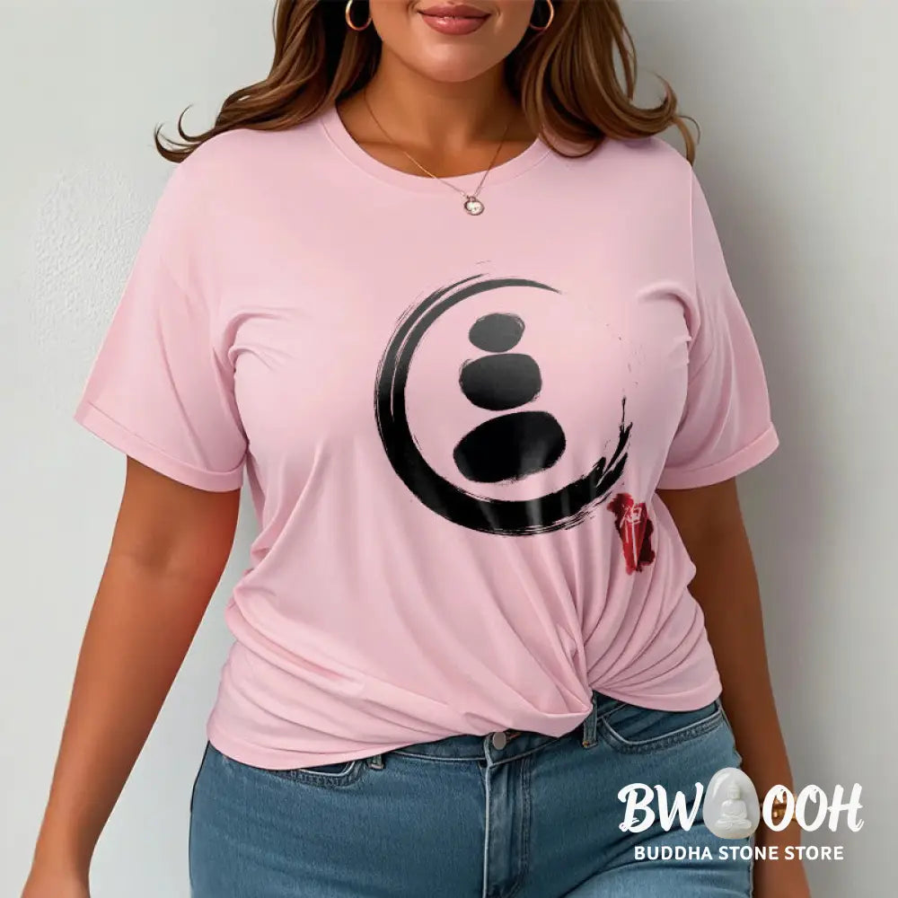 Buddha Stones Zen Circles Cotton Tee T-shirt - T-Shirts