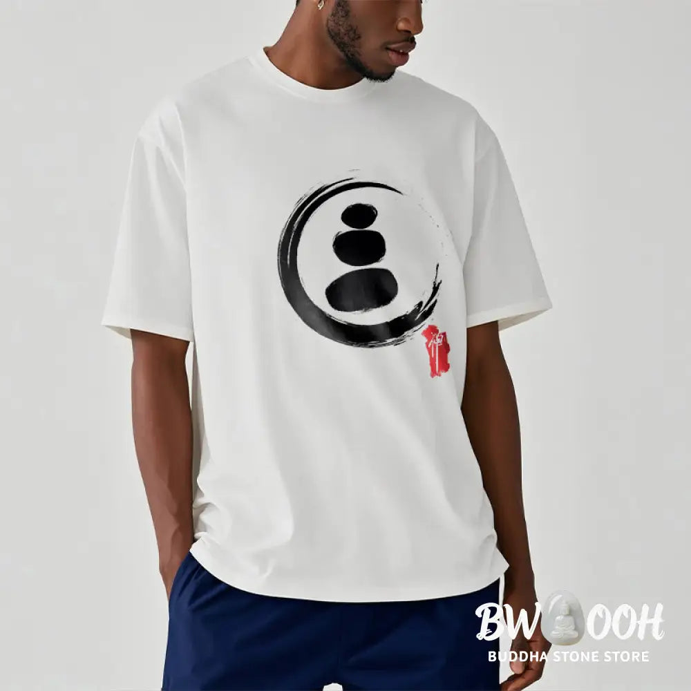 Buddha Stones Zen Circles Cotton Tee T-shirt - T-Shirts